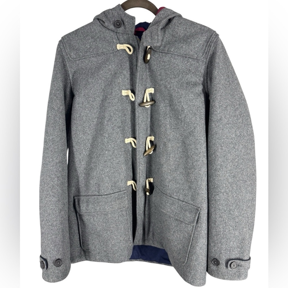 Johnnie B wool pea coat with hood and toggles size 15-16y